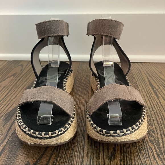 OTBT Reflector Grey Suede Espadrille Platform Sandals size 6 - Picture 3 of 8